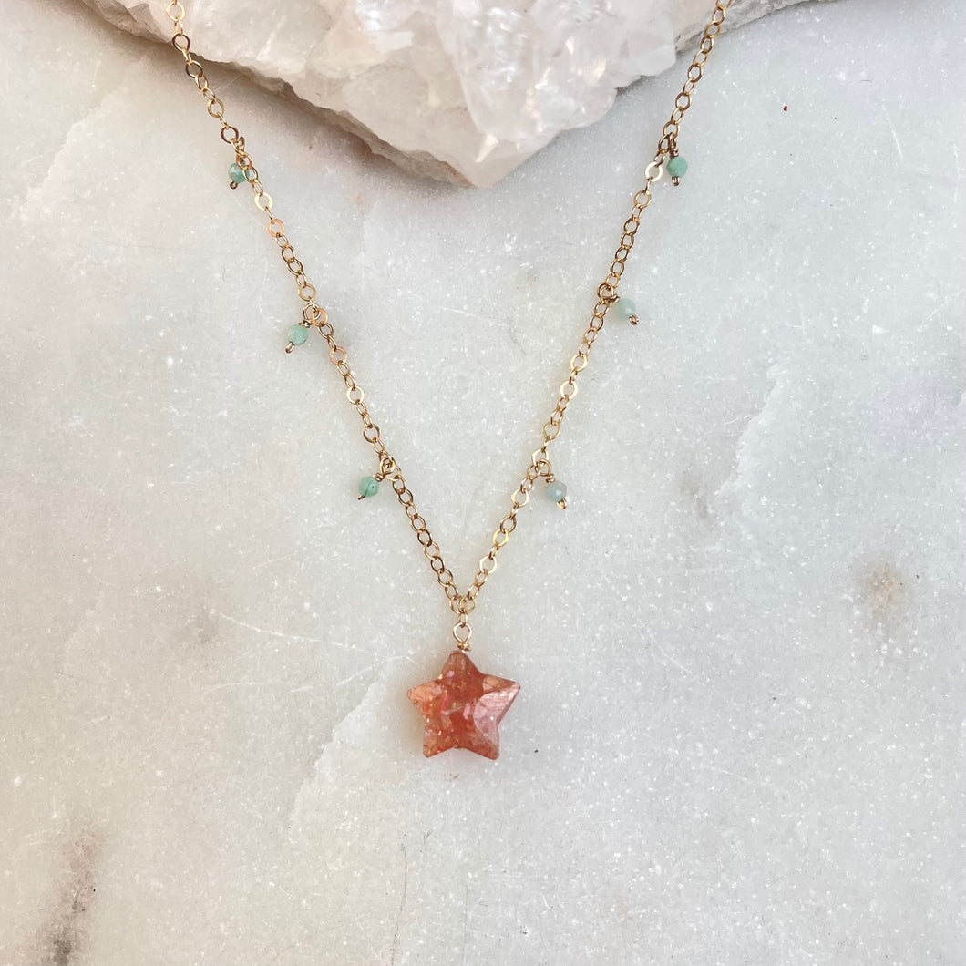 SUNSTONE + AMAZONITE | NECKLACE