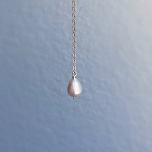 LONG PEARL | LARIAT NECKLACE