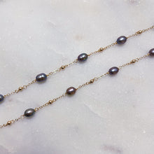 Load image into Gallery viewer, BLACK PEARL ROSARY | NECKLACE