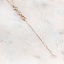 Load image into Gallery viewer, ROSE QUARTZ | LARIAT NECKLACE
