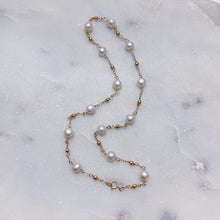 Load image into Gallery viewer, WHITE PEARL ROSARY | NECKLACE
