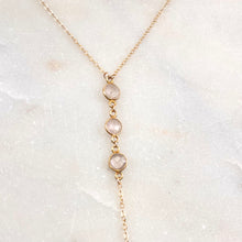 Load image into Gallery viewer, ROSE QUARTZ | LARIAT NECKLACE