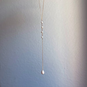 LONG PEARL | LARIAT NECKLACE
