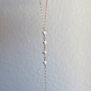 LONG PEARL | LARIAT NECKLACE