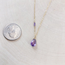 Load image into Gallery viewer, size of amethyst necklace