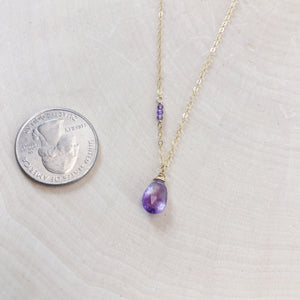 size of amethyst necklace