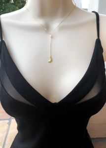 CRESCENT MOON | LARIAT NECKLACE