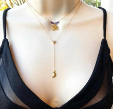 Load image into Gallery viewer, CRESCENT MOON | LARIAT NECKLACE