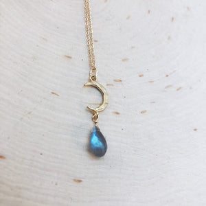 LABRADORITE MOON | NECKLACE