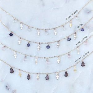 ANKH ROSE QUARTZ | NECKLACE