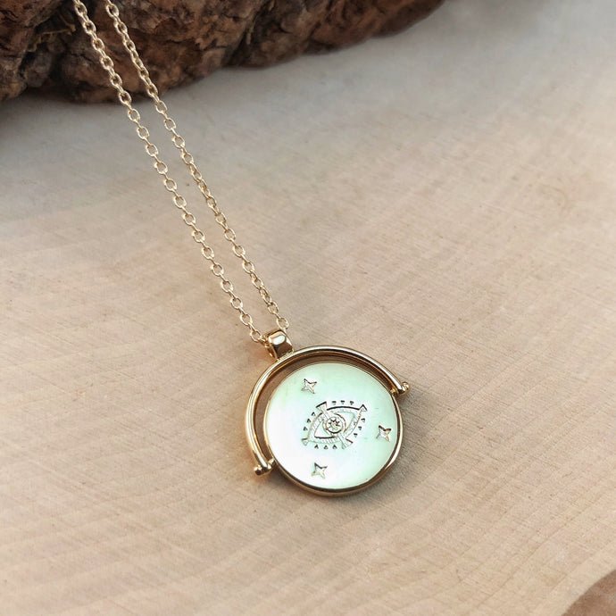 EVIL EYE SPINNING | NECKLACE