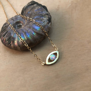 OPAL EVIL EYE | CHOKER NECKLACE