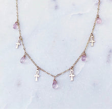 Load image into Gallery viewer, ANKH ROSE QUARTZ | NECKLACE