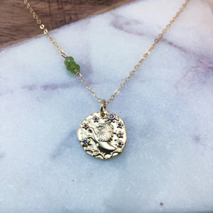 Leo zodiac necklace