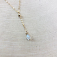 Load image into Gallery viewer, TINY MOONSTONE | LARIAT NECKLACE
