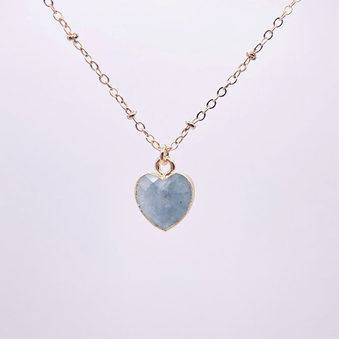 AQUAMARINE HEART | NECKLACE
