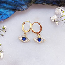 Load image into Gallery viewer, THIRD EYE OPEN HUGGIE | HOOP EARRINGS
