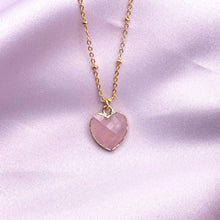 Load image into Gallery viewer, ROSE QUARTZ HEART | NECKLACE
