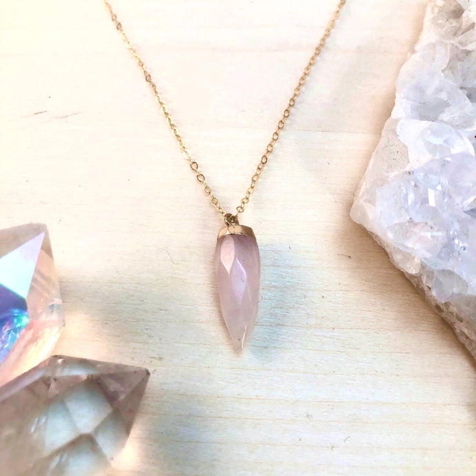 THE ROSE QUARTZ | NECKLACE
