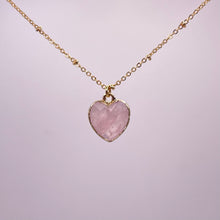 Load image into Gallery viewer, ROSE QUARTZ HEART | NECKLACE