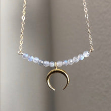 Load image into Gallery viewer, LABRADORITE CRESCENT HORN | NECKLACE