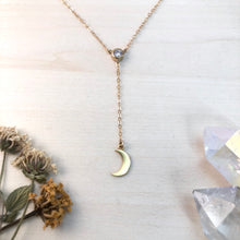 Load image into Gallery viewer, CRESCENT MOON | LARIAT NECKLACE