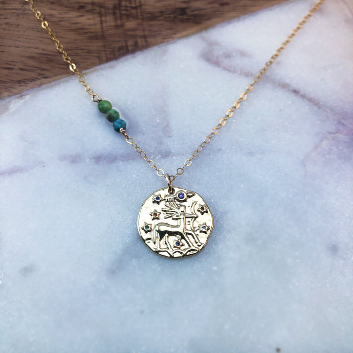 Sagittarius zodiac necklace