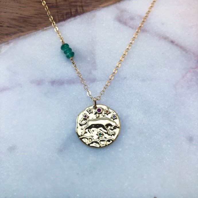 Taurus zodiac necklace