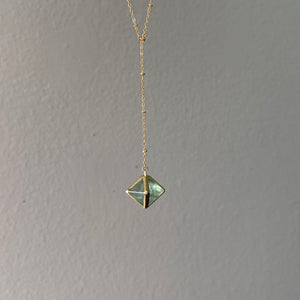 GREEN FLOURITE | LARIAT NECKLACE