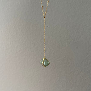 GREEN FLOURITE | LARIAT NECKLACE