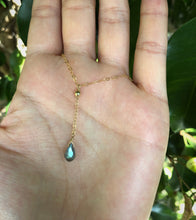Load image into Gallery viewer, TINY LABRADORITE | LARIAT NECKLACE