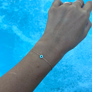 DAINTY EVIL EYE PEARL | BRACELET