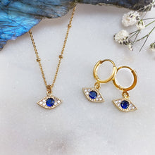 Load image into Gallery viewer, THIRD EYE OPEN HUGGIE | HOOP EARRINGS