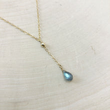 Load image into Gallery viewer, TINY LABRADORITE | LARIAT NECKLACE