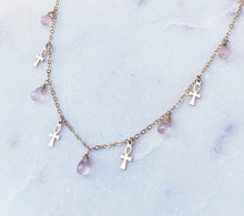 Load image into Gallery viewer, ANKH ROSE QUARTZ | NECKLACE