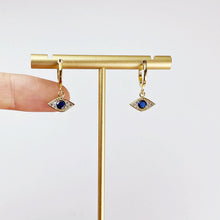 Load image into Gallery viewer, THIRD EYE OPEN HUGGIE | HOOP EARRINGS